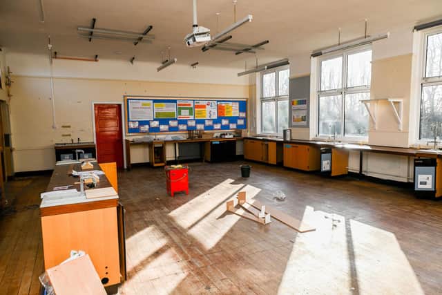 A science classroom that will be transformed.