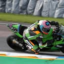 Asher Durham in action at Thruxton. Photo by Dave Yeomans.