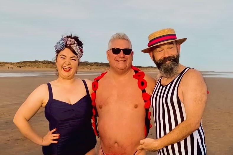 Costumes and fancy dress were the order of the day at the Mablethorpe New Years Day Big Dip. Photo: Miss Lily Lovejoy