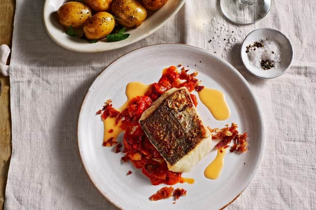 The delicious hake for main course was the star of the show. Image: James Murphy Photography