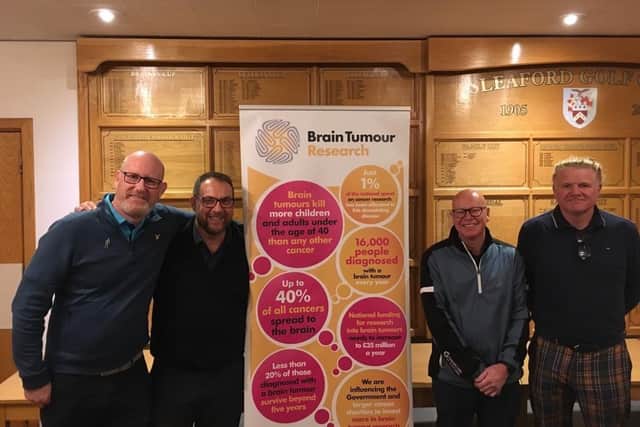 Ian Tyler (second left) with participants at the end of the golf day.