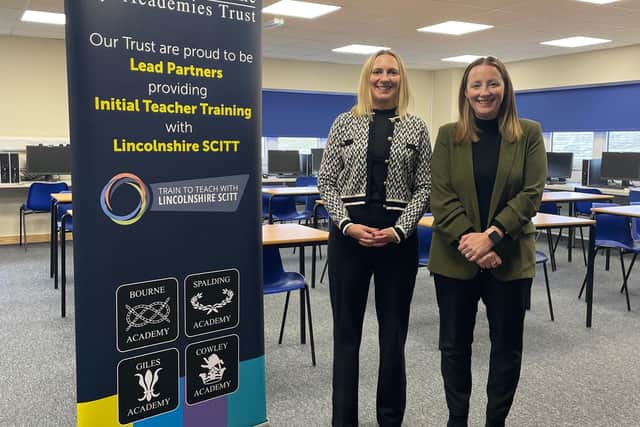 (pictured left to right) Miss Elizabeth Dyer, Trust Deputy Chief Executive Officer and Mrs Daisy Bland, Trust Executive Education Director