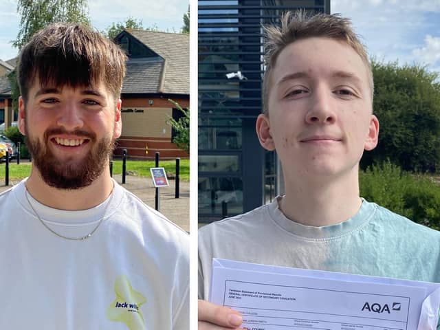 Cameron Grove, left, and William Smith, right, of Boston College.