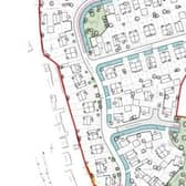 The proposed site plan to build 89 new homes on land to the East of Gaysfield Road, Fishtoft. Picture: Gleeson Regeneration/Boston Borough Council