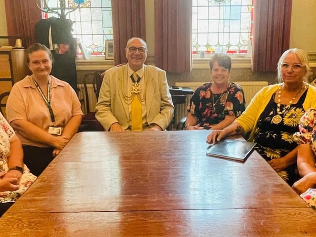 Pictured from left are: Sue Lindridge and Ann-Marie Smith from Headway Lincolnshire, The Worshipful the Mayor of Boston Cllr Barrie Pierpoint, Mayoress Pamela Love, Cllr Patricia Marson Deputy Mayor and Cllr Suzanne Welberry.