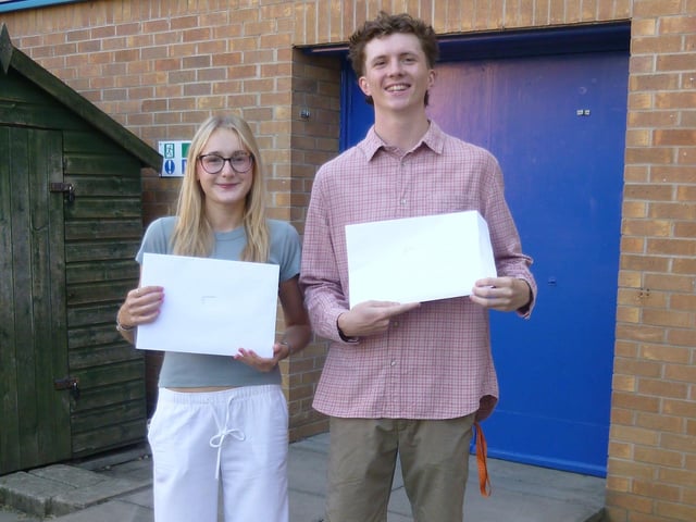 Delighted - Head Girl and Head Boy, Lottie and Finn. Photo: Robert Carre Trust