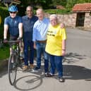 L-R Chris Lee, Chittoor Rajarman and Gerry O'Reilly of Hull Neurosurgery Depatment, Ruth Knowles - organiser