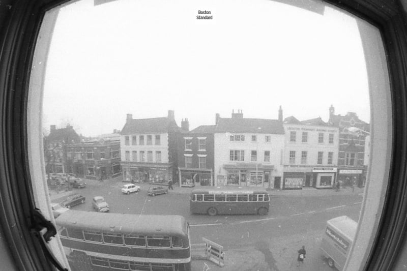 Looking across Wide Bargate towards where Waterstones, Santander and others are located today.