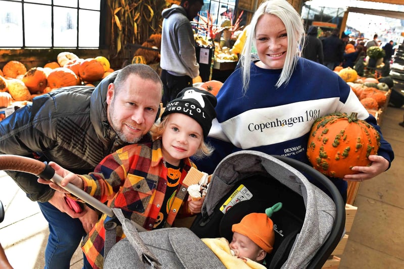 The Howarth family, Darren, Corey, Baby Harley and Casey.