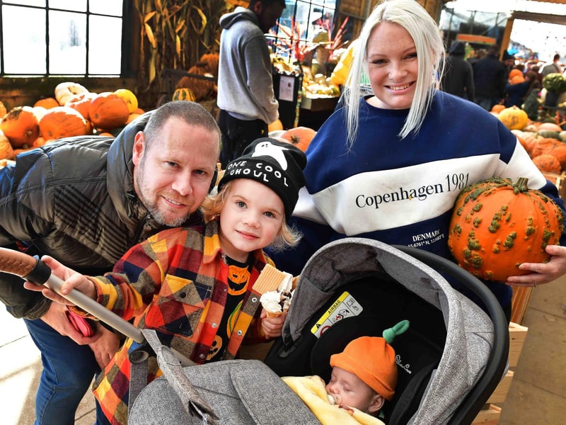 The Howarth family,  Darren, Corey, Baby Harley and Casey.