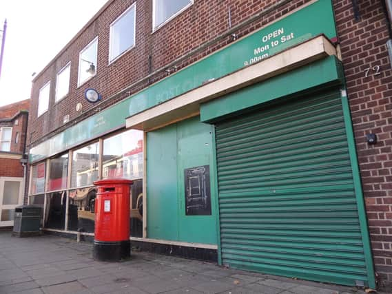 The former post office on Southgate continues to deteriorate.