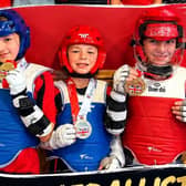 Gold medal winners Lyla Newman, Oliver Cunningham, Harlan Isaac and Mirza Erboz