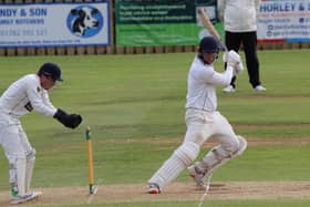 Jordan Cook in action for Lincolnshire at Checkley.