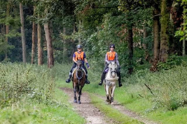 Riders on course