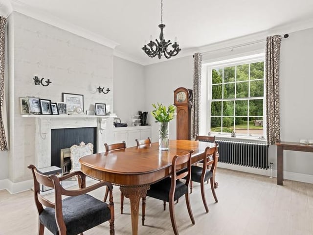 The dining room.