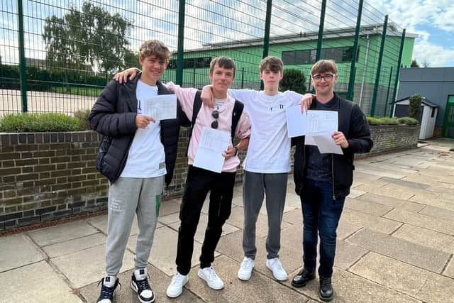 Banovallum GCSE students, from left: Ben Bown, Kaleb Coe, Thomas Cox, and Charlie Edison.