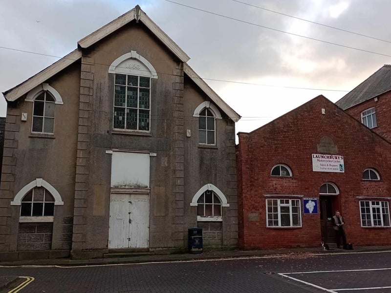 Second-placed The Old Chapel and first-placed Launchburys, of Pump Square, ahead of the restoration work.