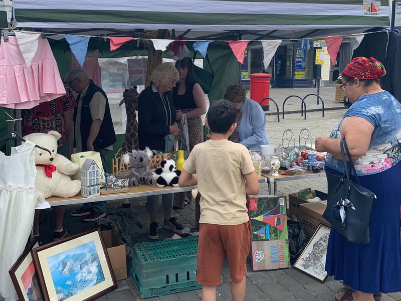 A scene from the flea market.