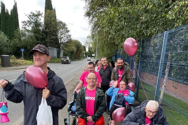 Mencap supporters doing One Big Walk or Push