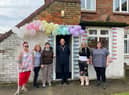 Mayor of Skegness  Coun Trevor Burnham opening the 2nd Time Around charity shop in Winthorpe.