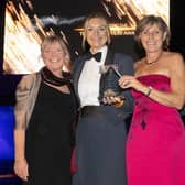 The community support team receive their award at RAF Coningsby's CAFTAS from Air Commodore Claire O'Grady. (PHOTO BY: Sgt Nicholas Egan/RAF)