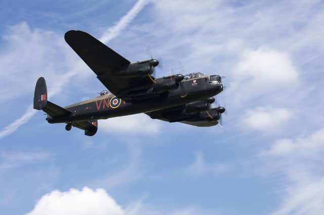 The Lancaster on its way to London.