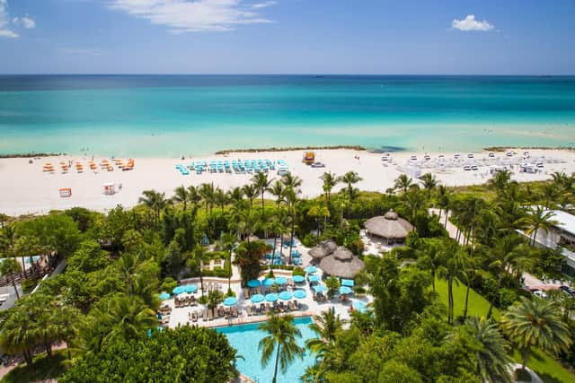 Stunning view from an 'Oceanfront' room at The Palms Hotel & Spa. Image: J Kevin Foltz