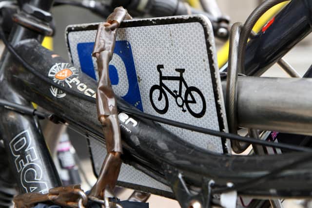 Bike parking only sign