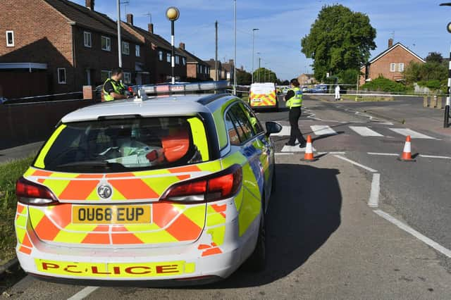 Police at the scene of a stabbing at Welland Road just a few days ago.