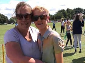 Sam with one of her former students, Carly Young