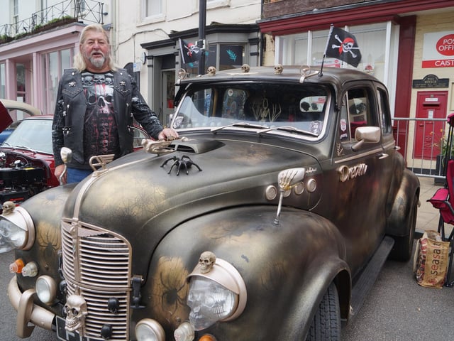 Clifford Brammer from Broughton with his customised 1951 Austin Devon - all his own work
