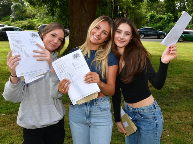 Pictured (from left) Georgia Clare, 16, Isabelle Blackburn, 16, and Iulia Buda, 16, of Boston.