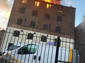 The fire in London Road, Boston.