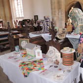 Robbie Mann with a hand made purse she created as part of the display of art, crafts and quilts for St Denis' Church heritage open weekend at Silk Willoughby.