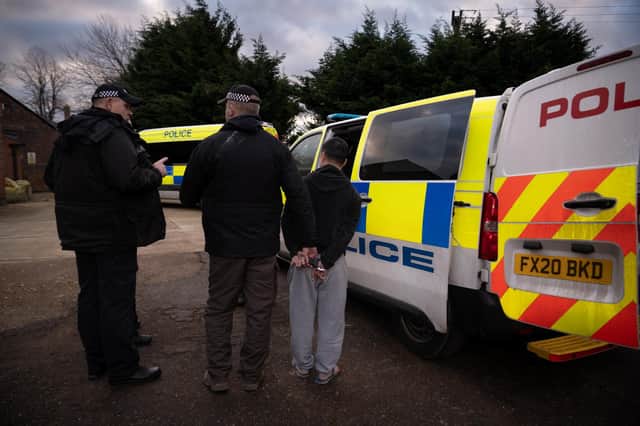 Three men have been arrested in relation to the discovery of over 5,000 cannabis plants in an old factory at Hubberts Bridge. Photo: Lincs Police