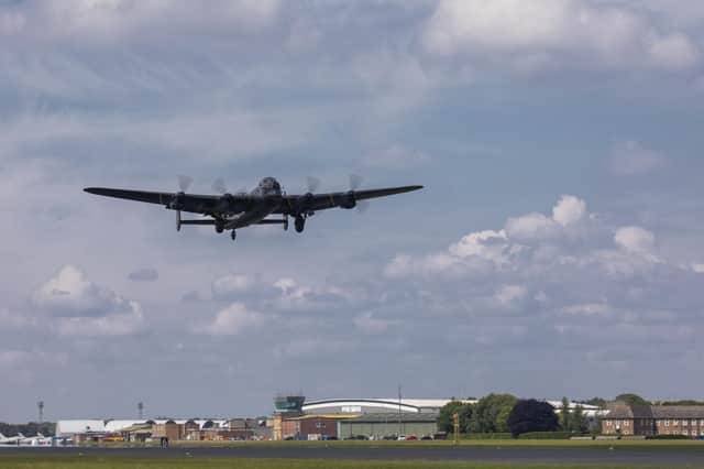 A Lancaster takes off from RAF Coningsby.  © UK MOD Crown Copyright 2022