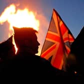 Flag waving crowds at Scrivelsby for the Queens Diamond Jubilee in 2012