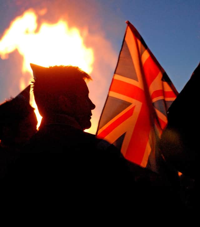 Flag waving crowds at Scrivelsby for the Queens Diamond Jubilee in 2012
