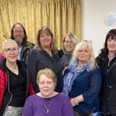 Purplelight spiritualist group in Mablethorpe, with Bea Muldoon (centre).