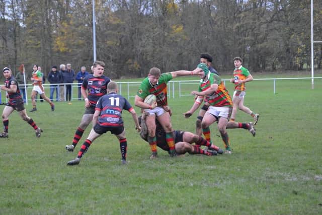 Action from Saturday's win over Manor Park. Photo: Market Rasen RUFC.
