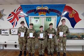 Members of the Skegness detatchment of Lincolnshire Army Cadet Force who recently passed their basic training.