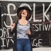 Performing on the Forever Ivy Stage. Sharon Cannings of Candacraig band from Ruskington. They were the final act of the festival. Gig coming up on October 21 at Sleaford playhouse. Photo: Holly Parkinson.