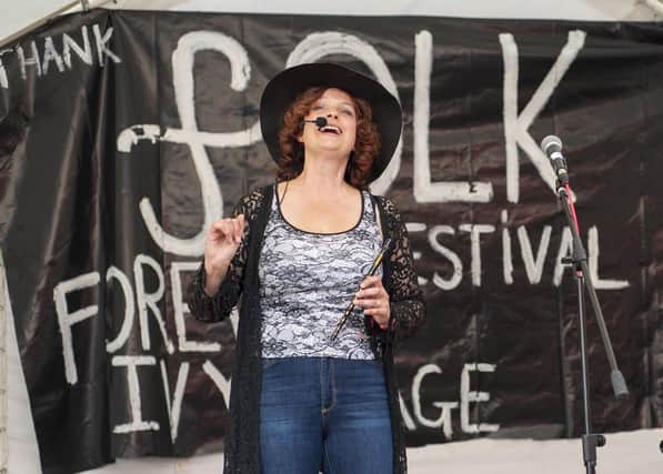 Performing on the Forever Ivy Stage. Sharon Cannings of Candacraig band from Ruskington. They were the final act of the festival. Gig coming up on October 21 at Sleaford playhouse. Photo: Holly Parkinson.
