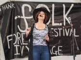 Performing on the Forever Ivy Stage. Sharon Cannings of Candacraig band from Ruskington. They were the final act of the festival. Gig coming up on October 21 at Sleaford playhouse. Photo: Holly Parkinson.