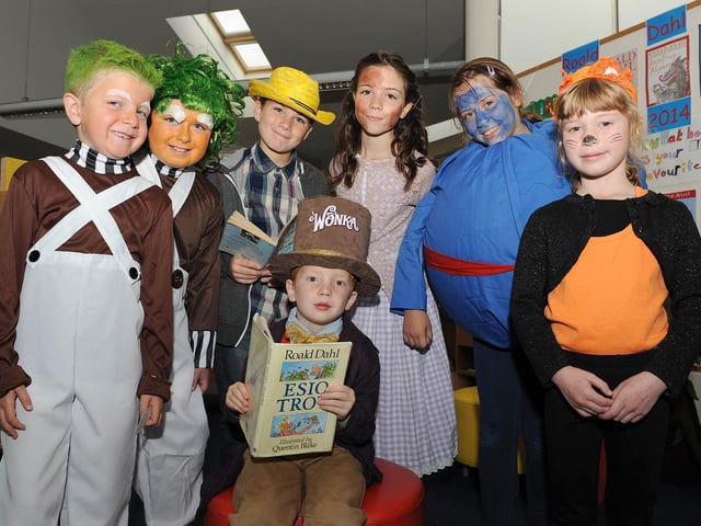 Pupils at St Botolph's Primary School, in Quarrington, dressed as their favourite Roald Dahl characters to mark the 50th anniversary of Charlie and the Chocolate Factory. Pictured, from left, (back) Oliver Scott, six, Alfie Dixon, 10, Joshua Shakespeare, 10, Sorcha Rogan-Mackintosh, 10, Ebony Buckland, nine, Molly Eames, seven, and (front) Freddie Robinson, five.