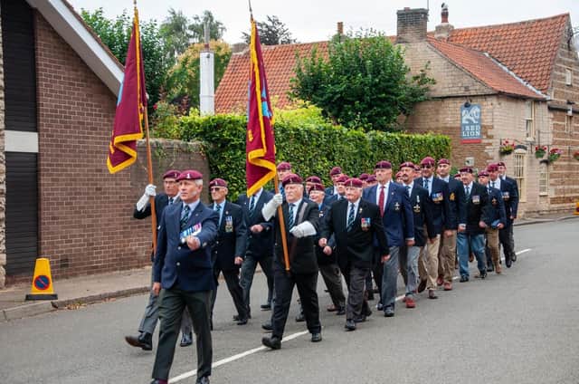 Arnhem veterans parade through the village. Photo: Deborah Knowles