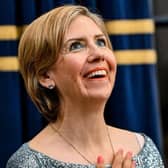Reform UK's Dame Andrea Jenkyns beamed as she entered Grimsby Town Hall's assembly room for the mayoral count