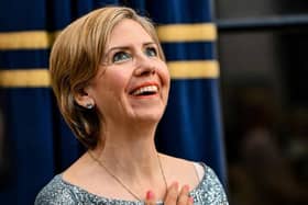 Reform UK's Dame Andrea Jenkyns beamed as she entered Grimsby Town Hall's assembly room for the mayoral count