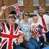 Flying the flag (from left) Gordon Coley, Sue Coley, Matthew Coley and Stanley Coley 2