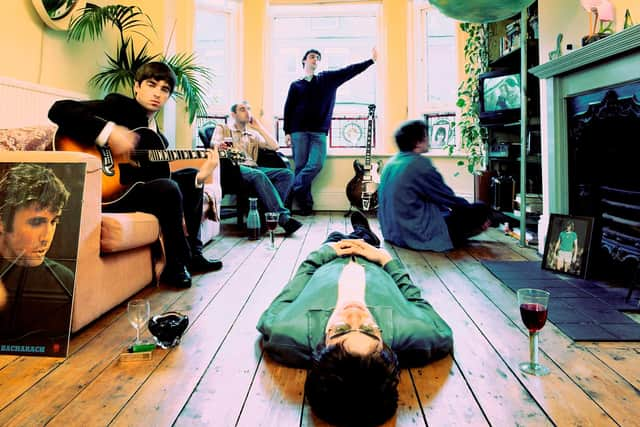 A photo from the cover session for Oasis' Definitely Maybe.  Picture: (c) Michael Spencer Jones